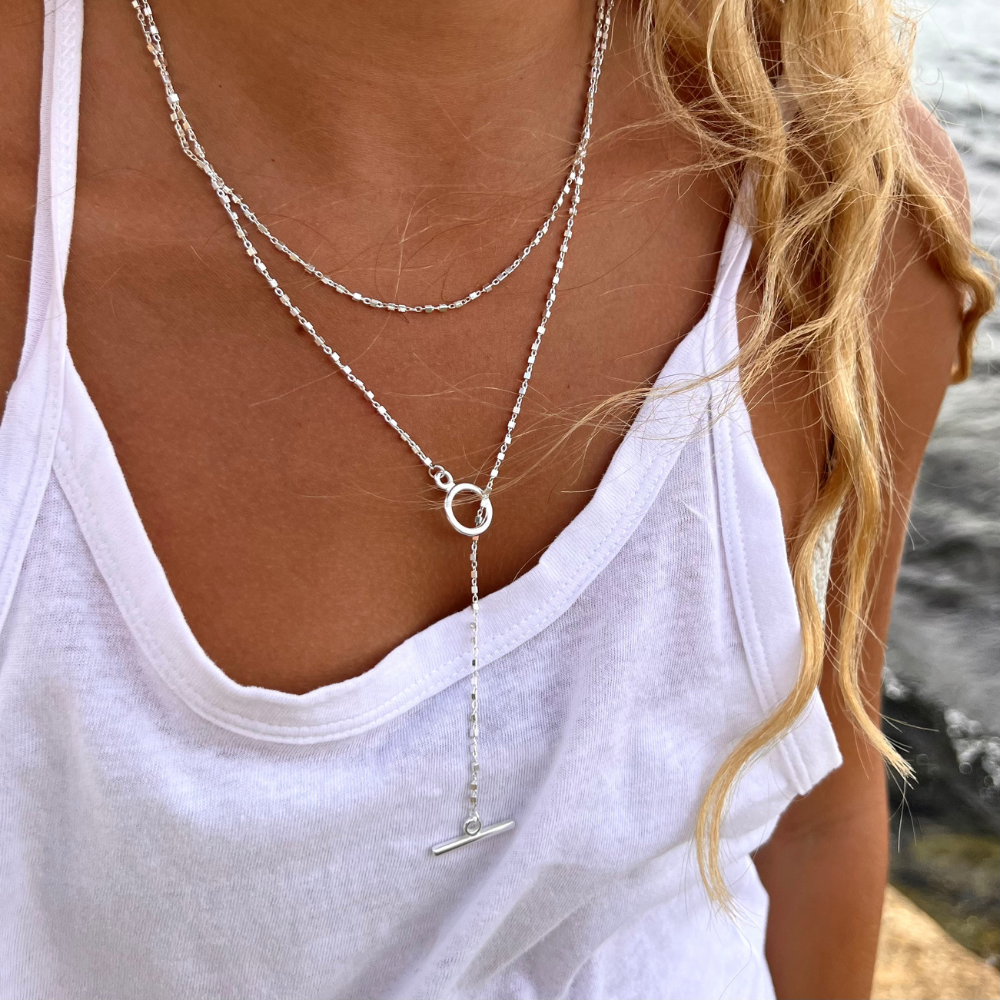 Silver Lariat Necklace