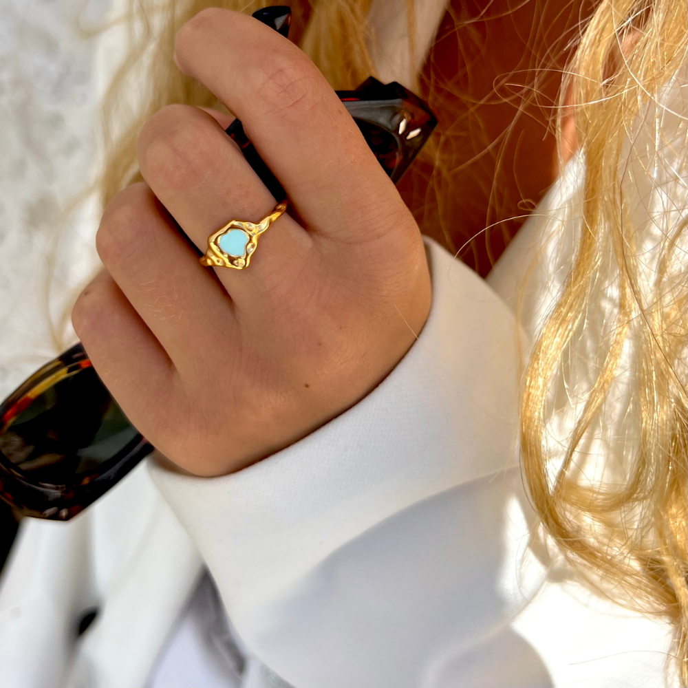 Heart Reef Mint Ring