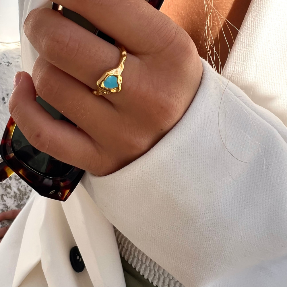 Heart Reef Turquoise Ring