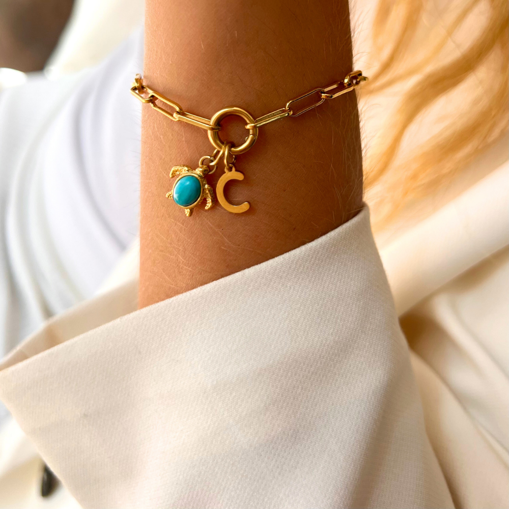 Kemp Ridley Stone Charm Bracelet