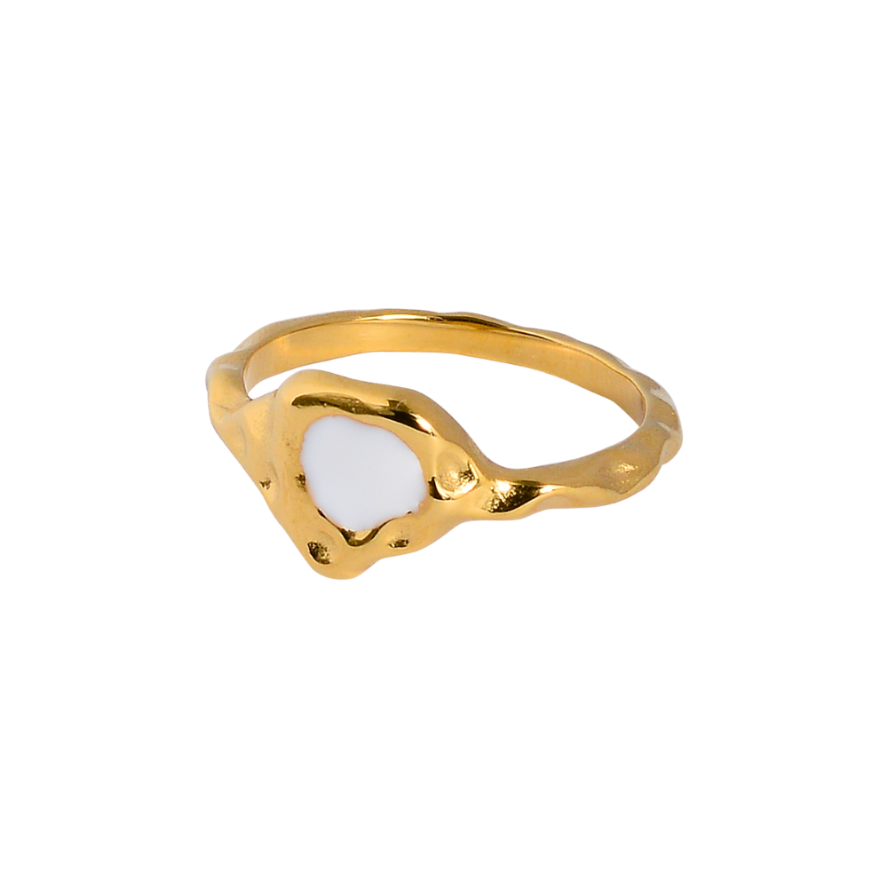 Heart Reef White Ring