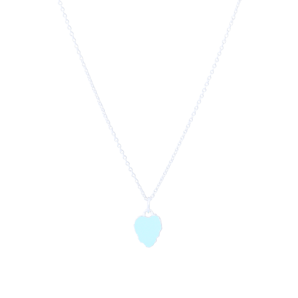 Heart Reef Enamel Silver Necklace