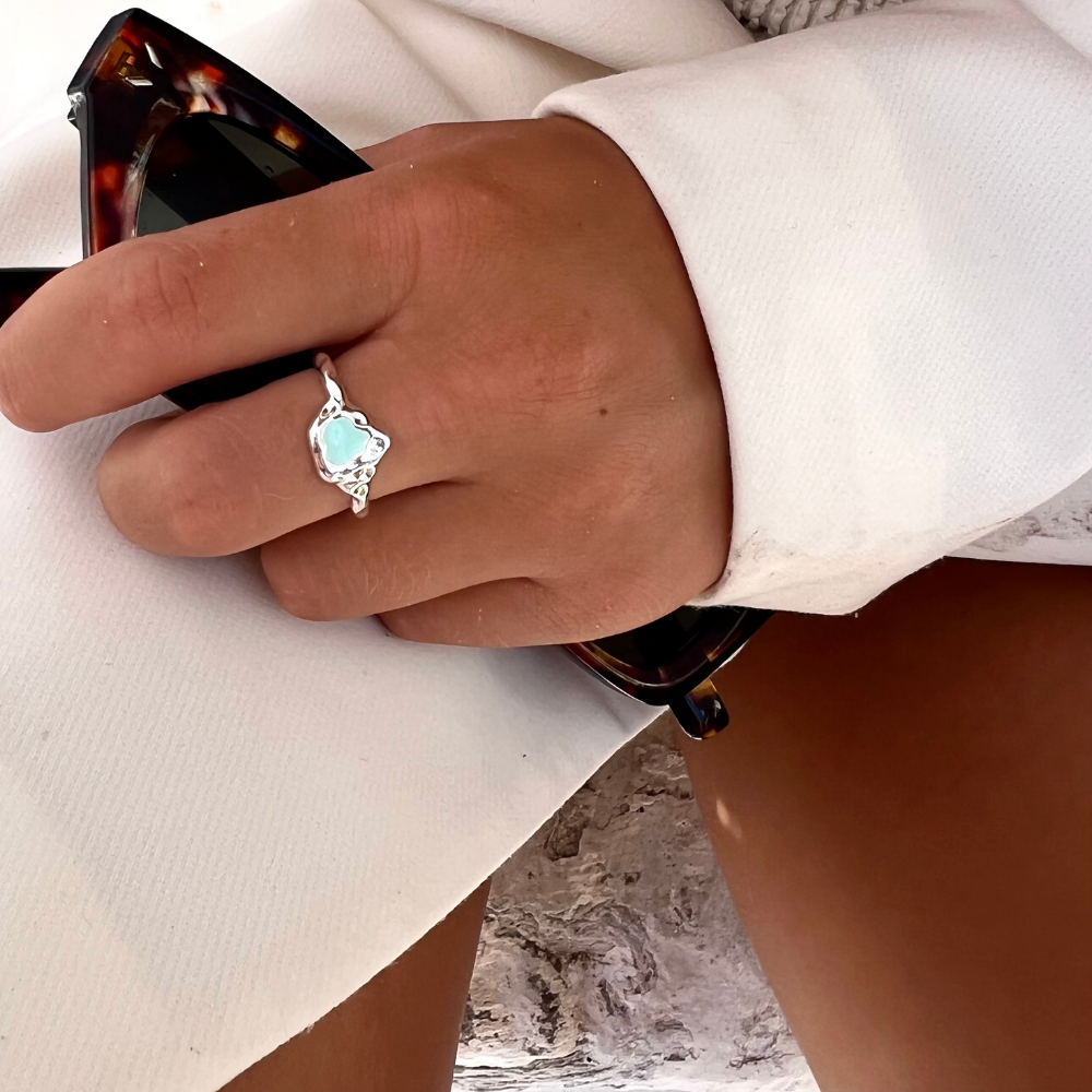 Heart Reef Mint Ring