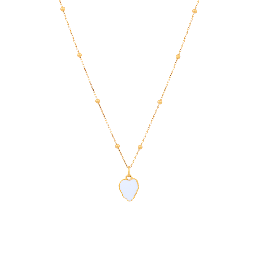 Heart Reef Enamel Gold Necklace