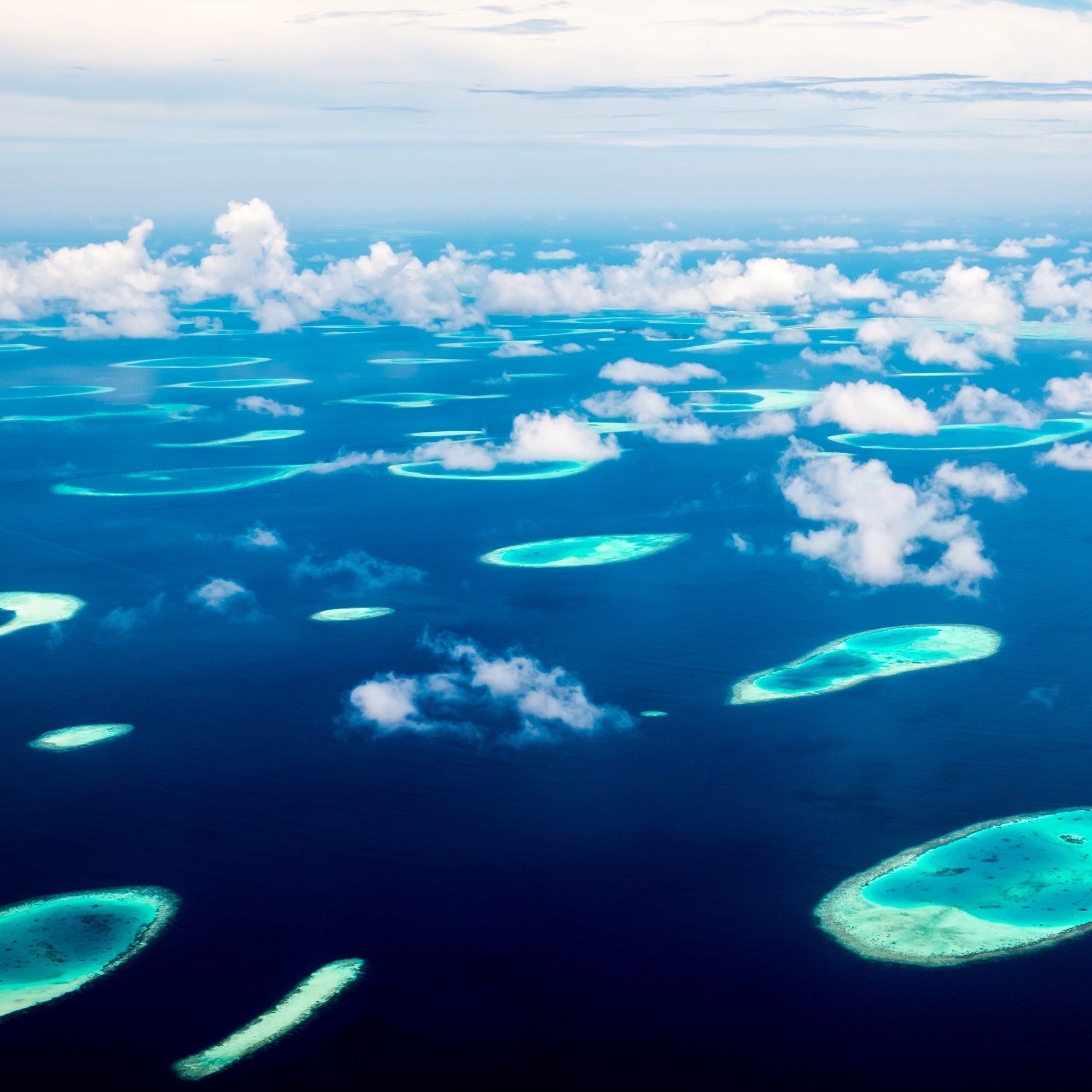 Aerial view of Maldives