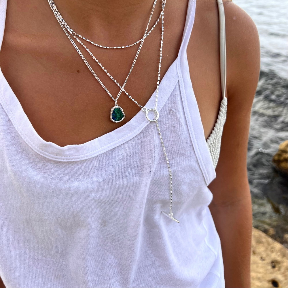 Silver Lariat Necklace