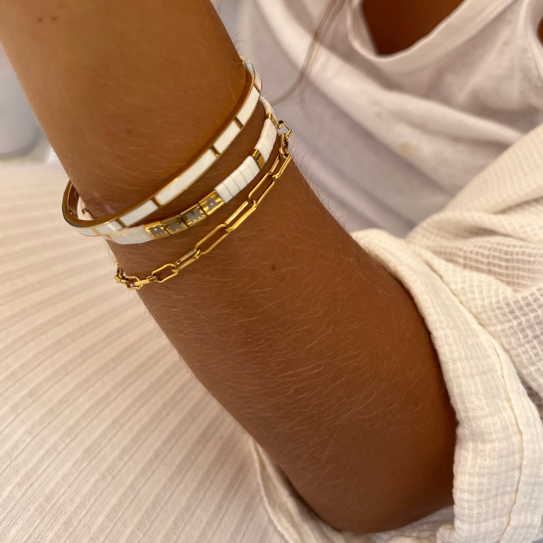 Snowy Mama Bear Bracelet Stack