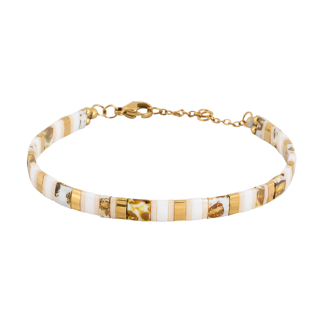 White Rhino Classic Beaded Bracelet