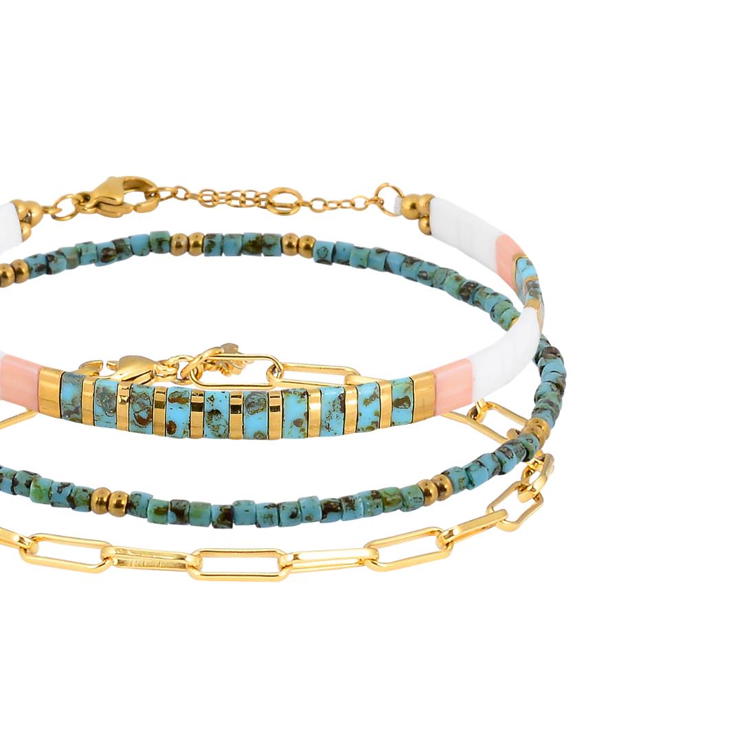 The Heart of the Great Barrier Reef Bracelet Stack