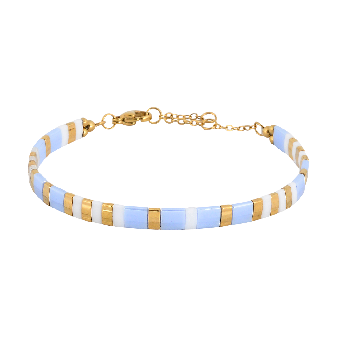 Snow Leopard Classic Beaded Bracelet