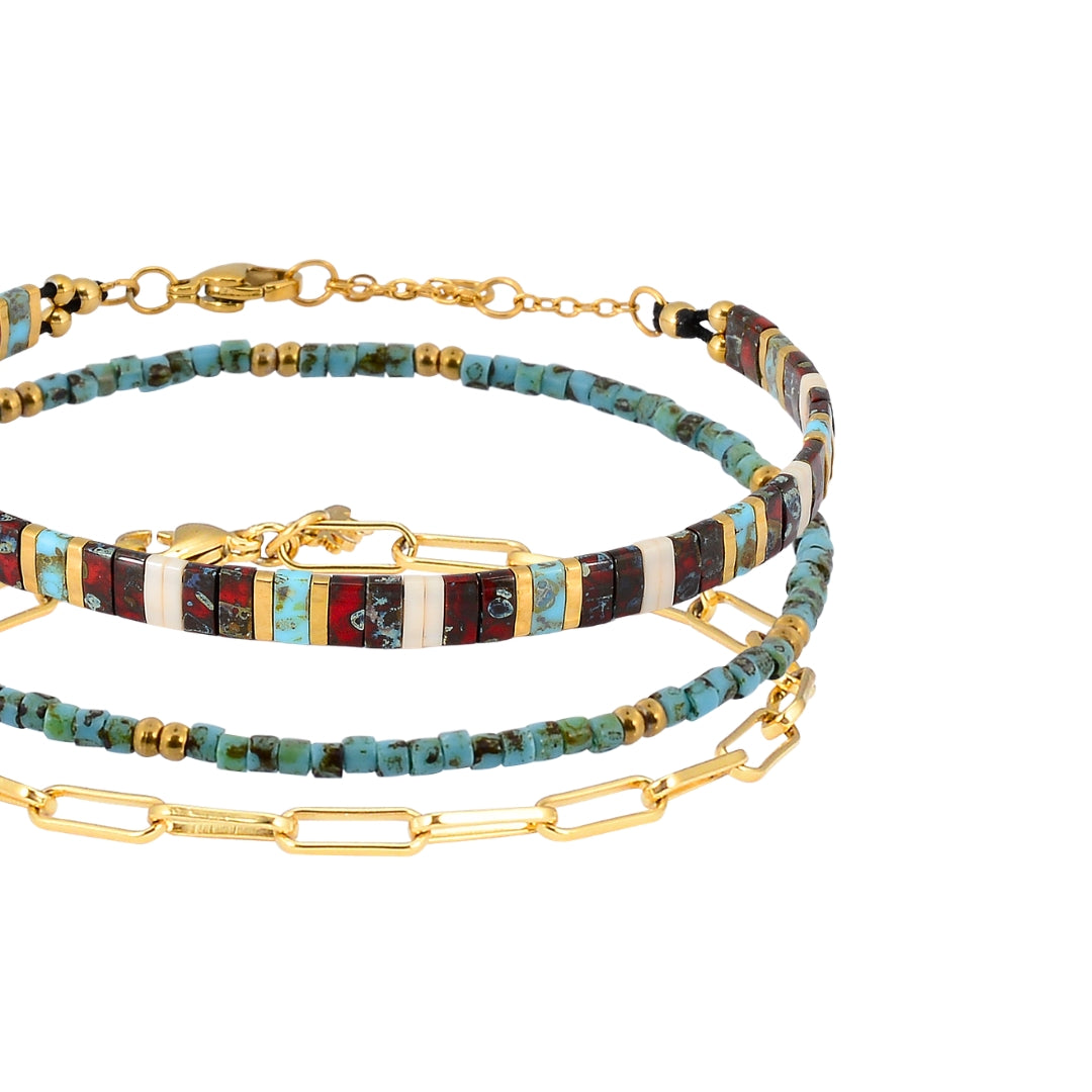 Californian Sea Otter & The Heart Reef Bracelet Stack