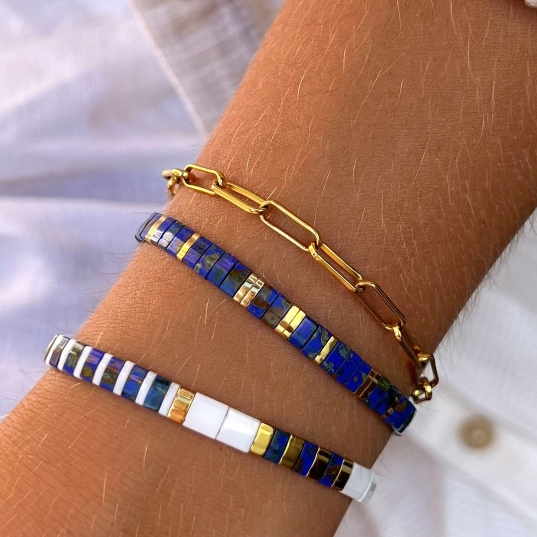 Two Whales and a Lynx Bracelet Stack