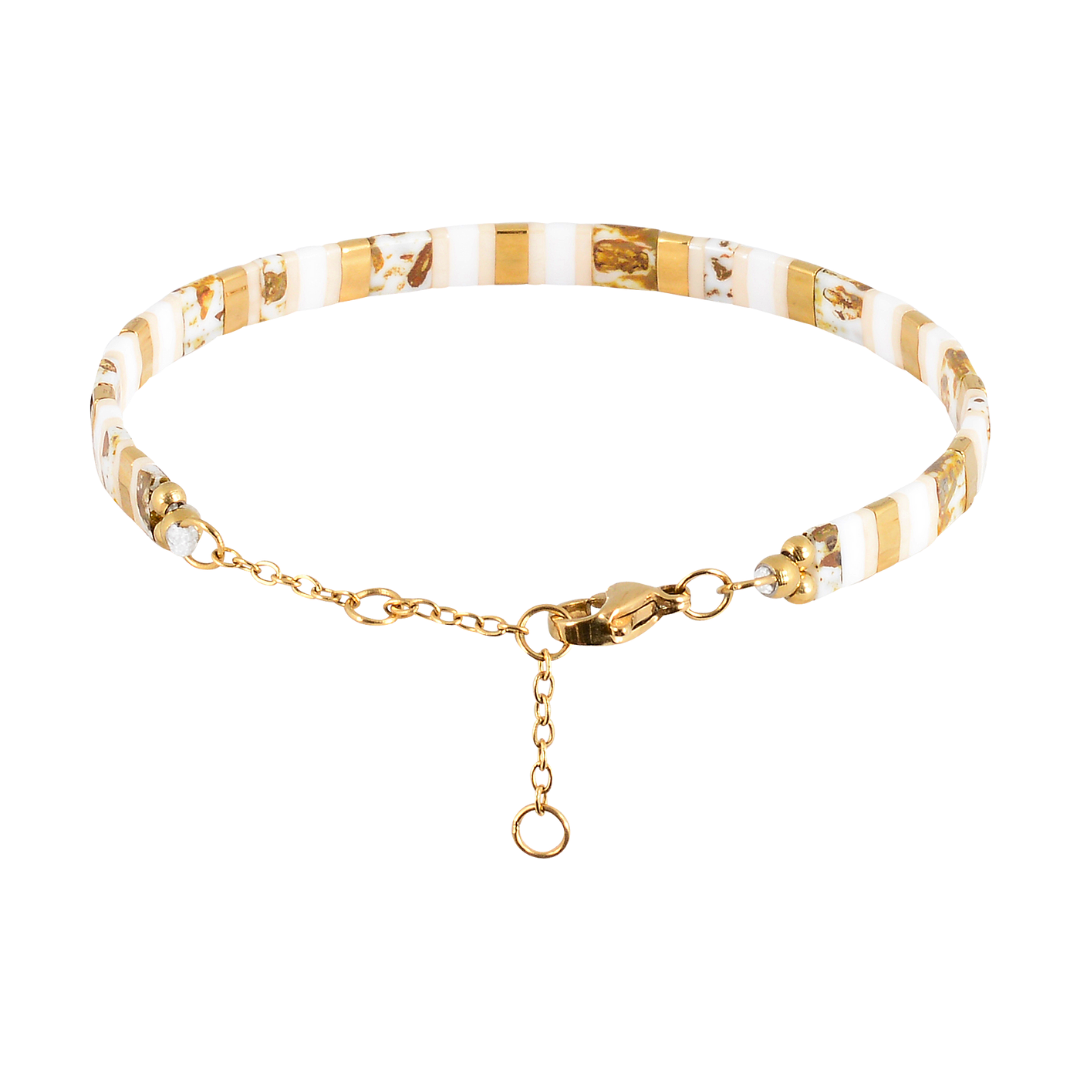 White Rhino Classic Beaded Bracelet