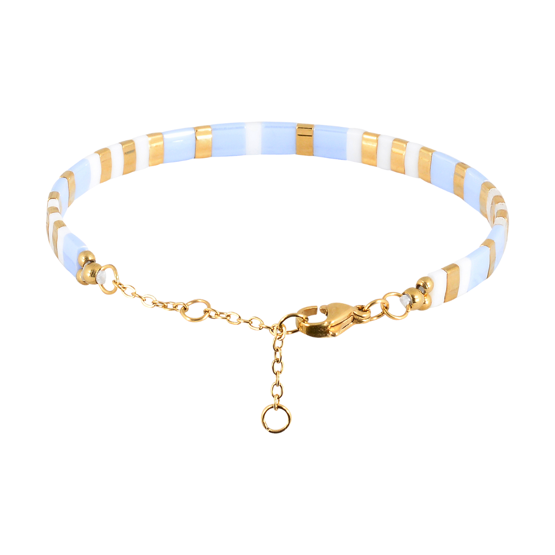 Snow Leopard Classic Beaded Bracelet