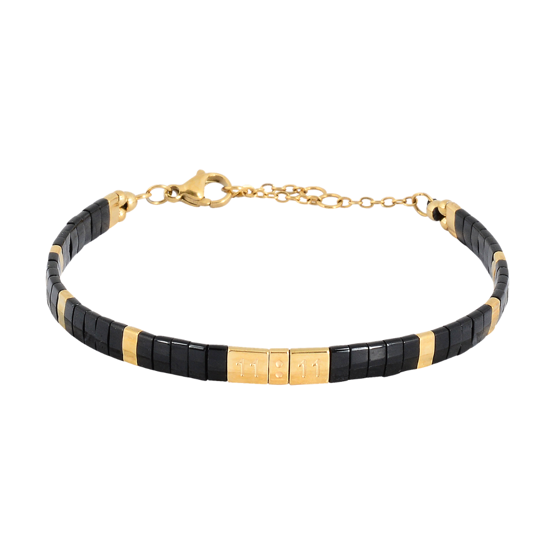 Black Jaguar 11:11 Classic Beaded Bracelet