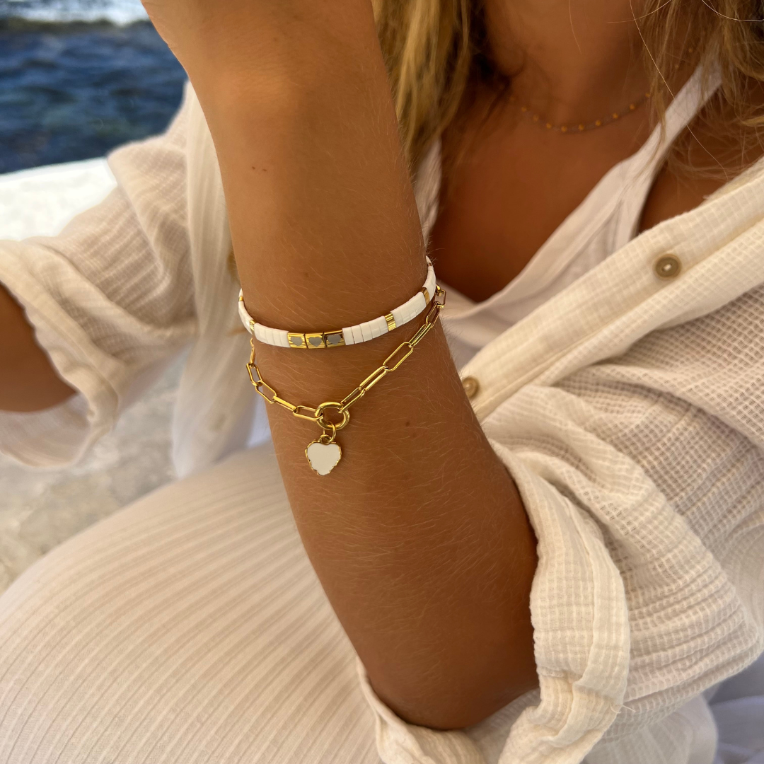 Mama's Heart Classic Beaded Bracelet Stack