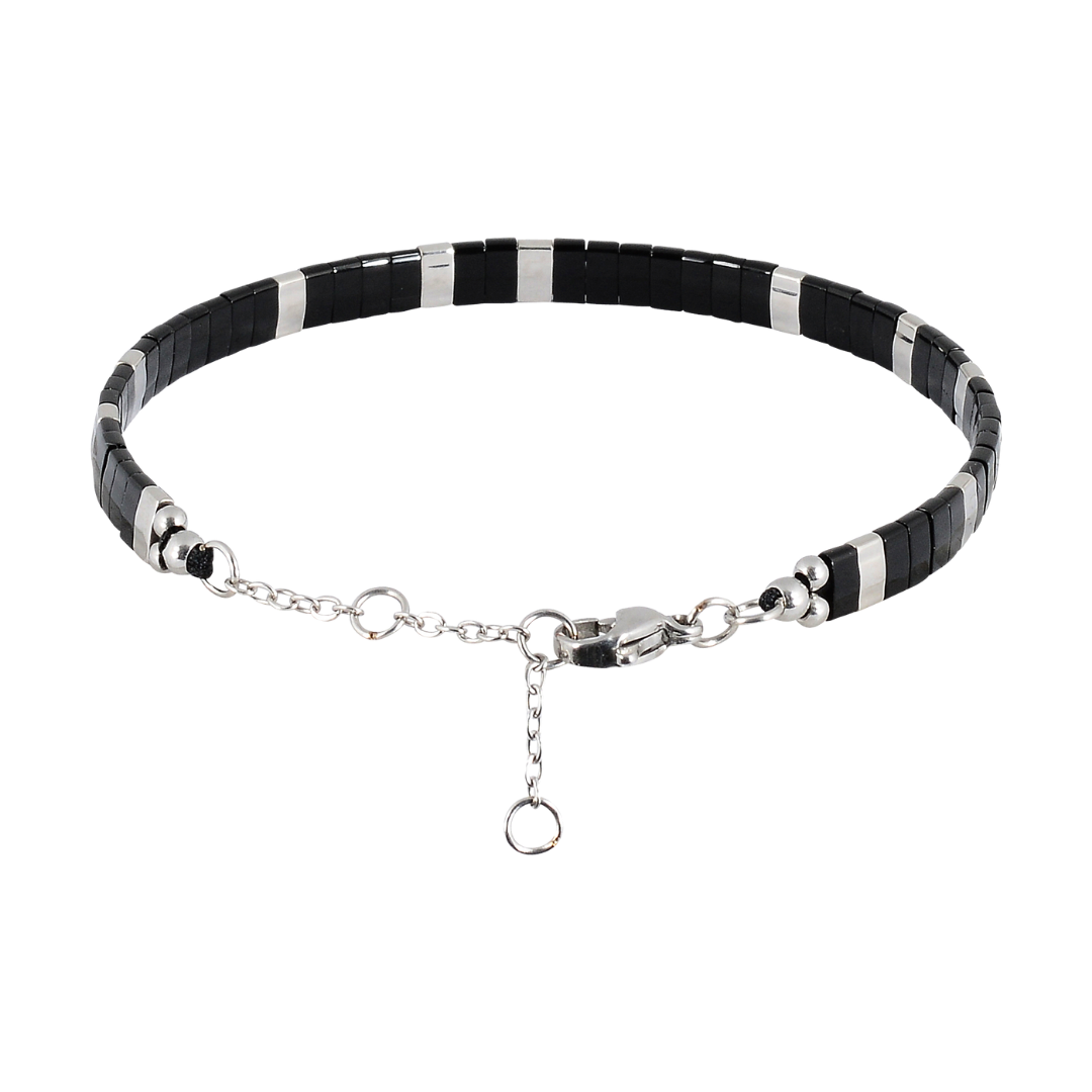 Black Jaguar Classic Beaded Bracelet