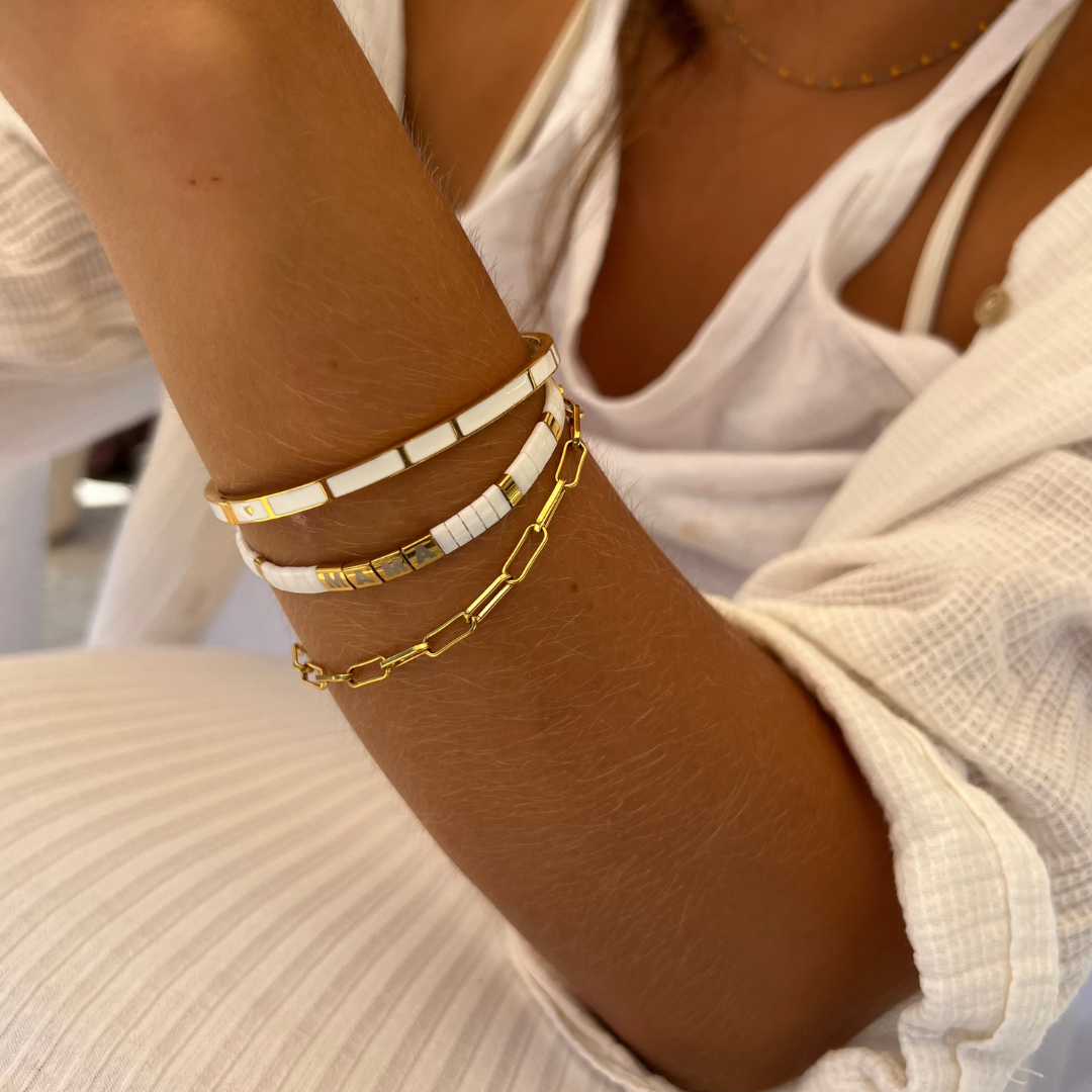 Snowy Mama Bear Bracelet Stack
