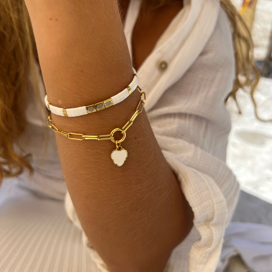 Mama's Heart Classic Beaded Bracelet Stack