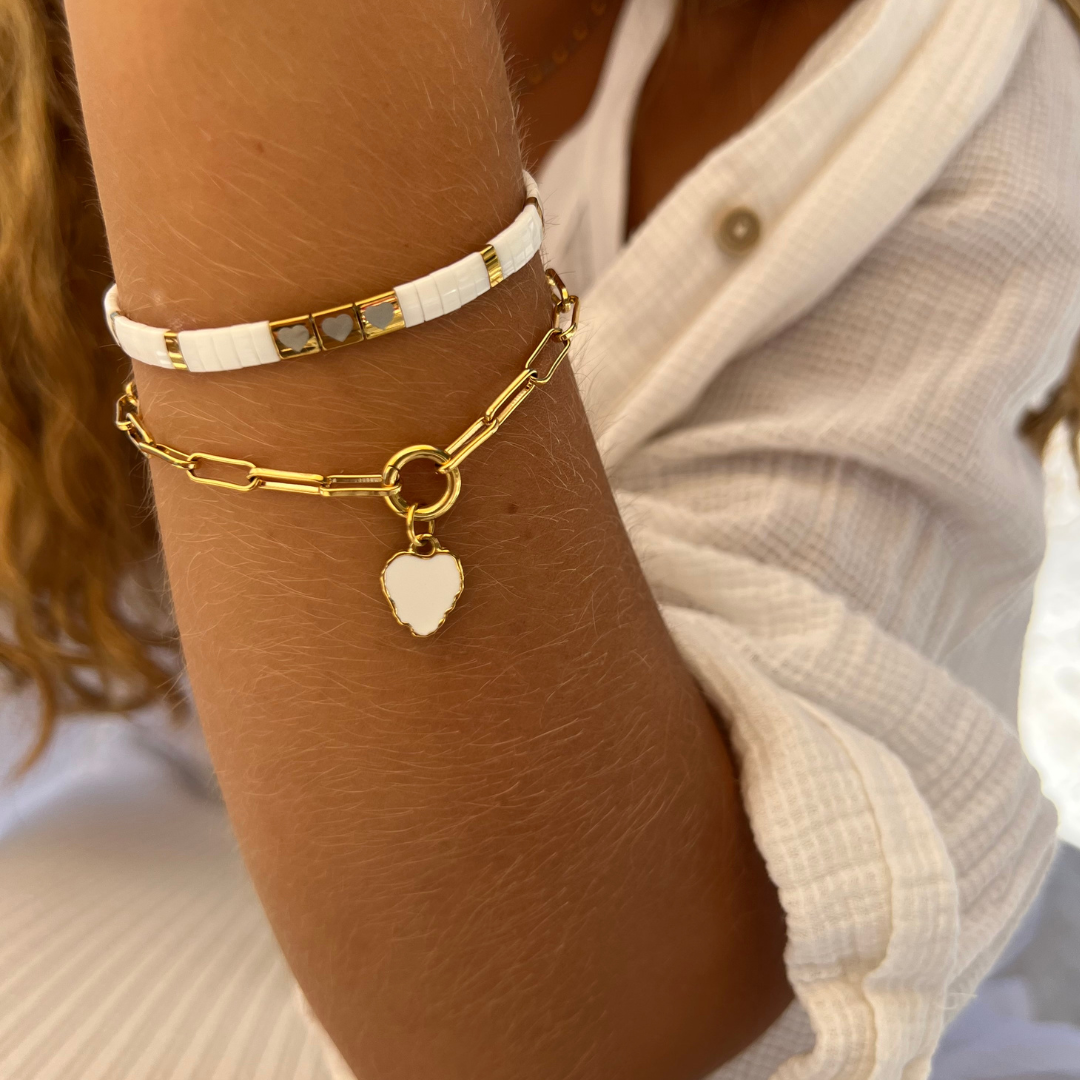 Mama's Heart Classic Beaded Bracelet Stack