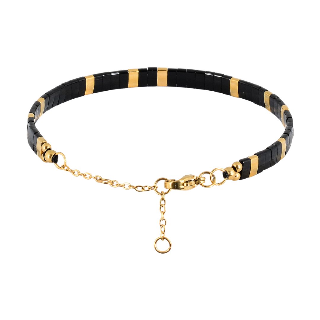 Black Jaguar Classic Beaded Bracelet