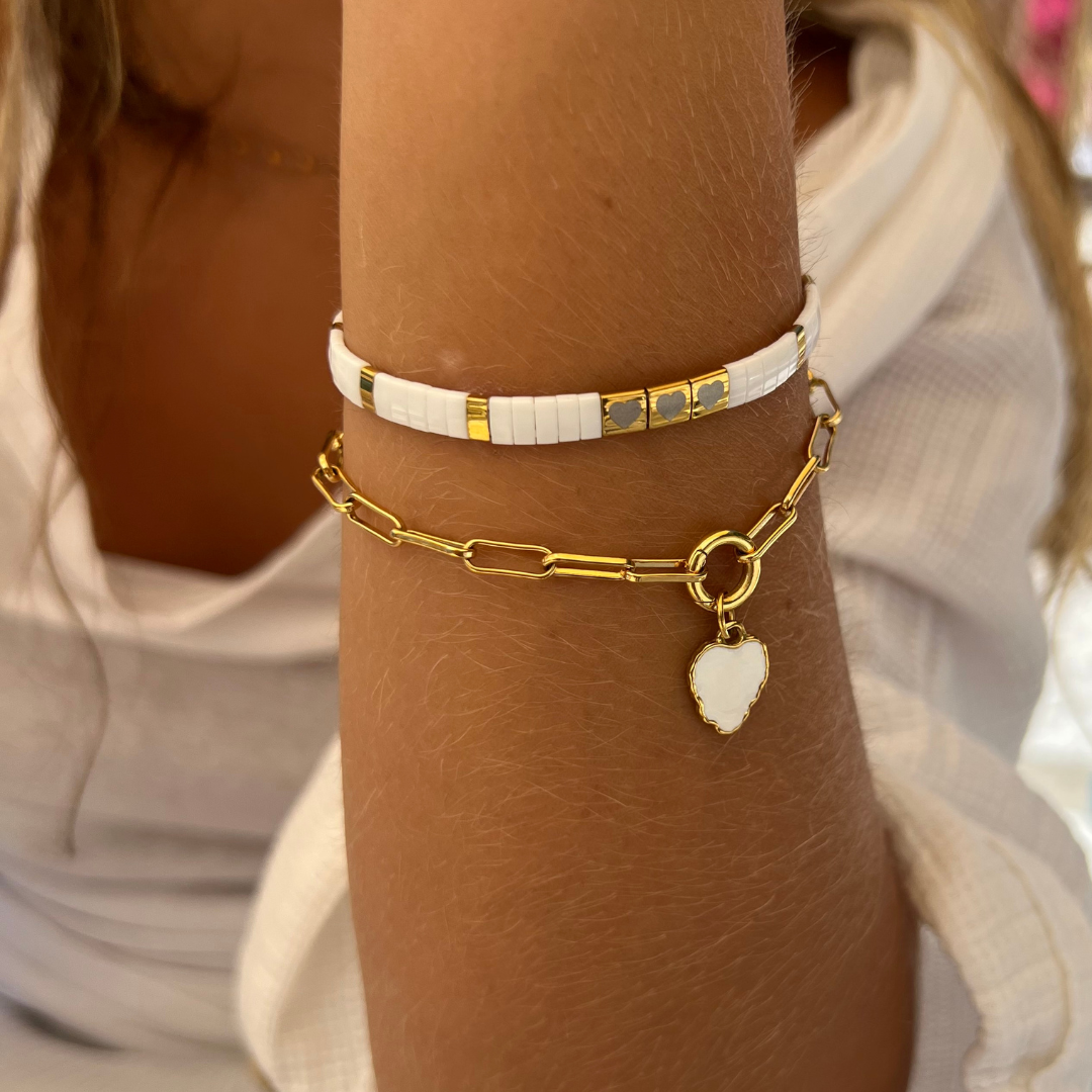 Mama's Heart Classic Beaded Bracelet Stack