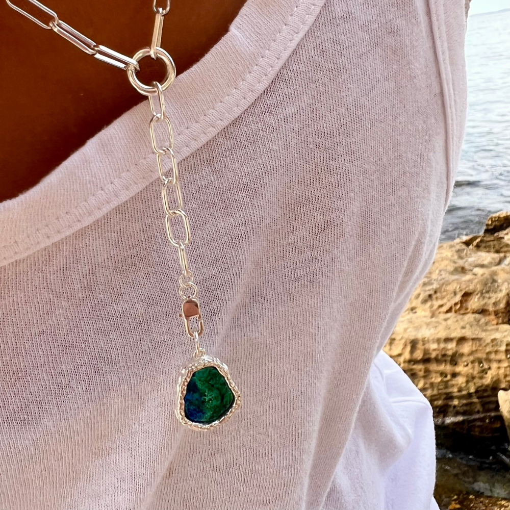 Blue Hole Droplet Necklace