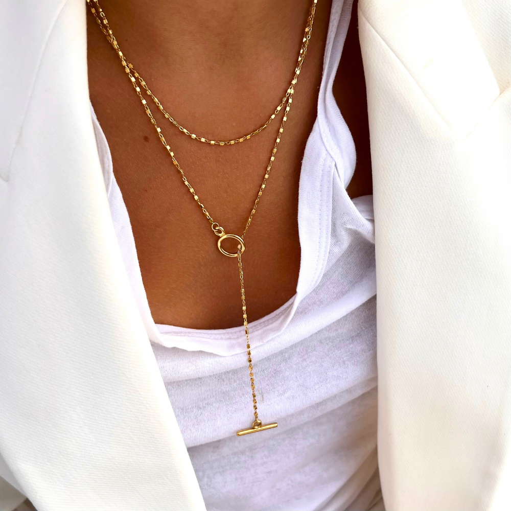 Gold Lariat Necklace