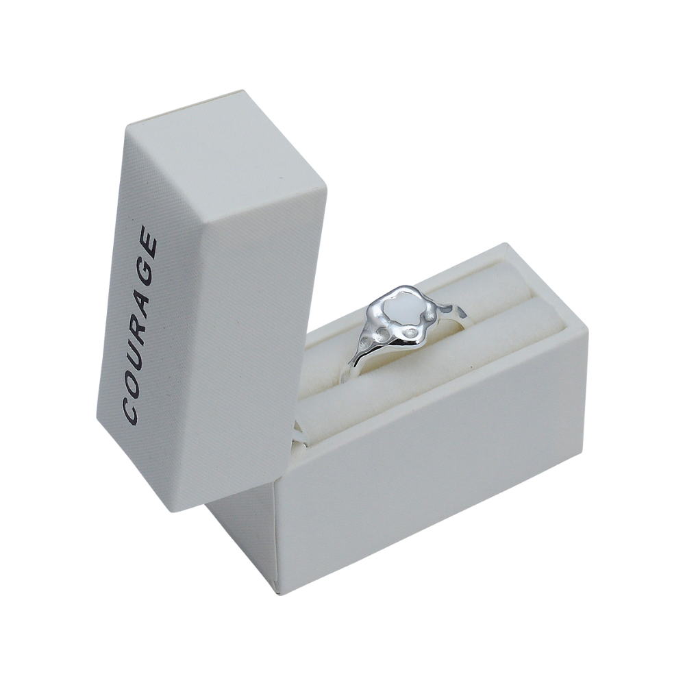 Heart Reef White Ring