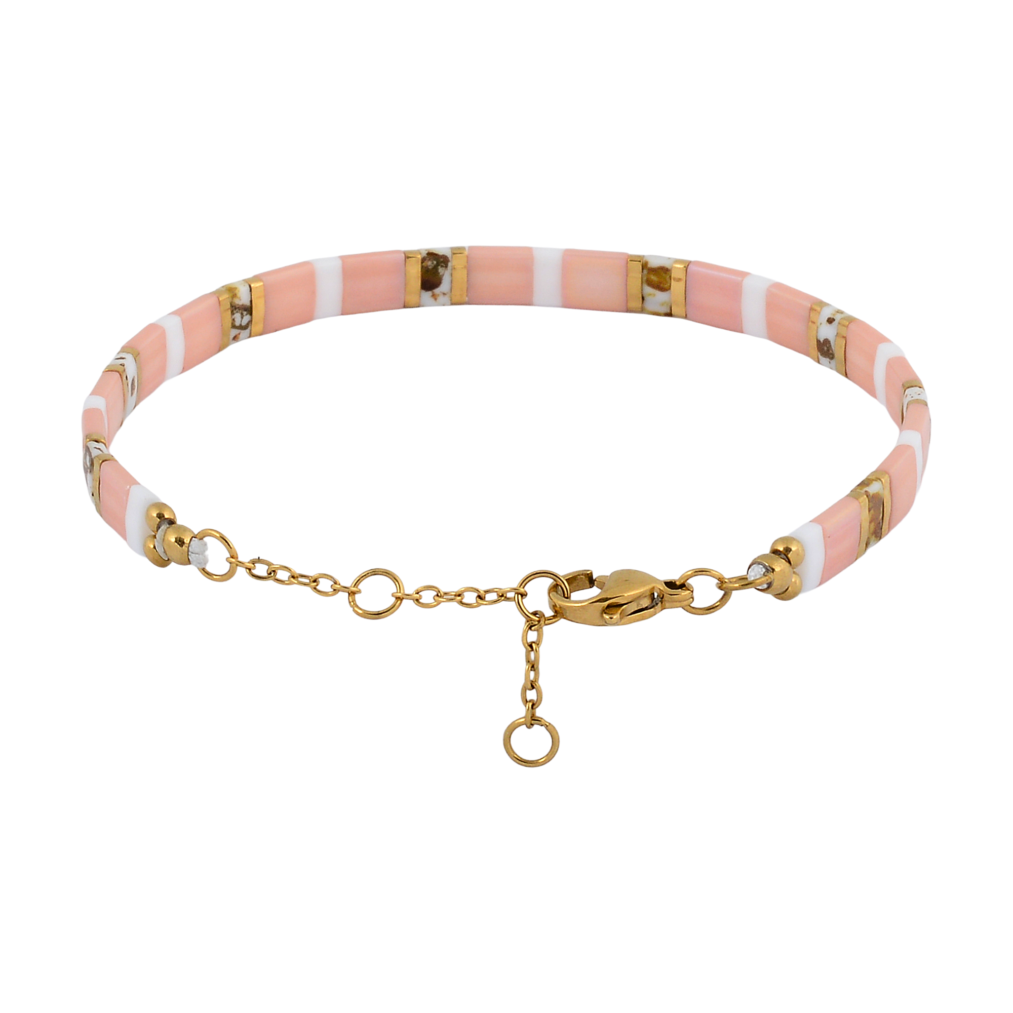 Pink Lake Classic Beaded Bracelet
