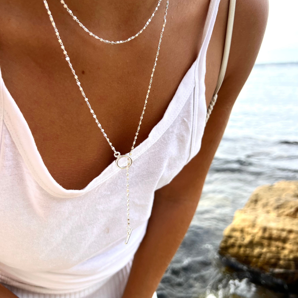 Silver Lariat Necklace