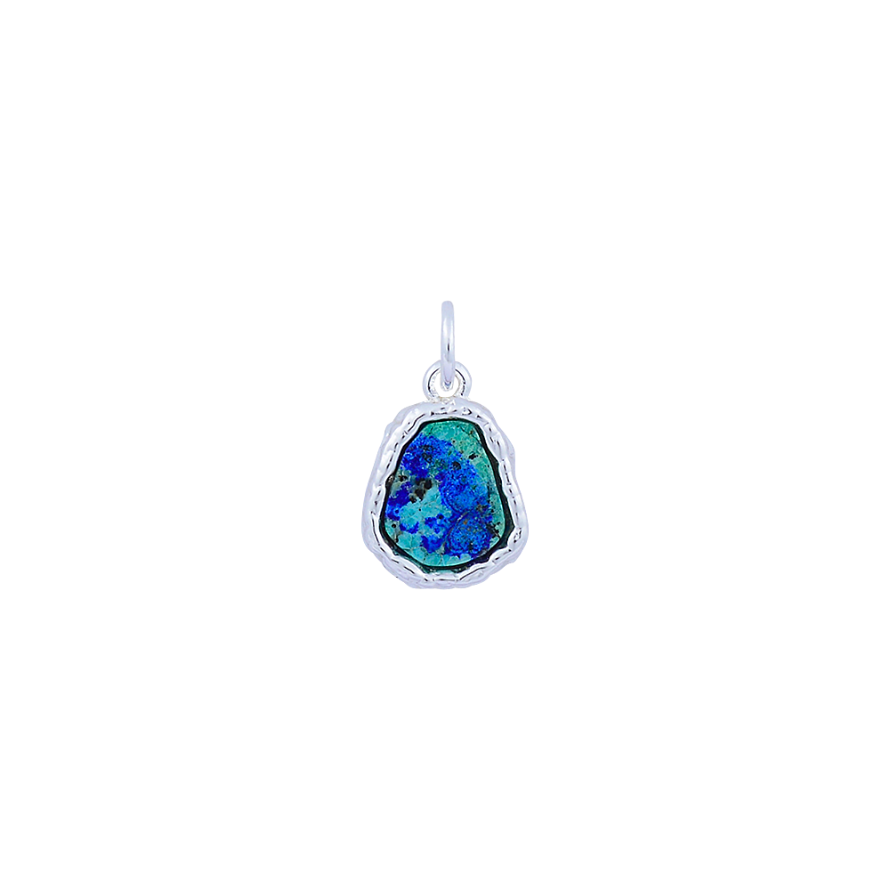 Blue Hole Silver Small Charm