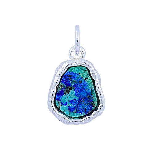 Blue Hole Silver Small Charm