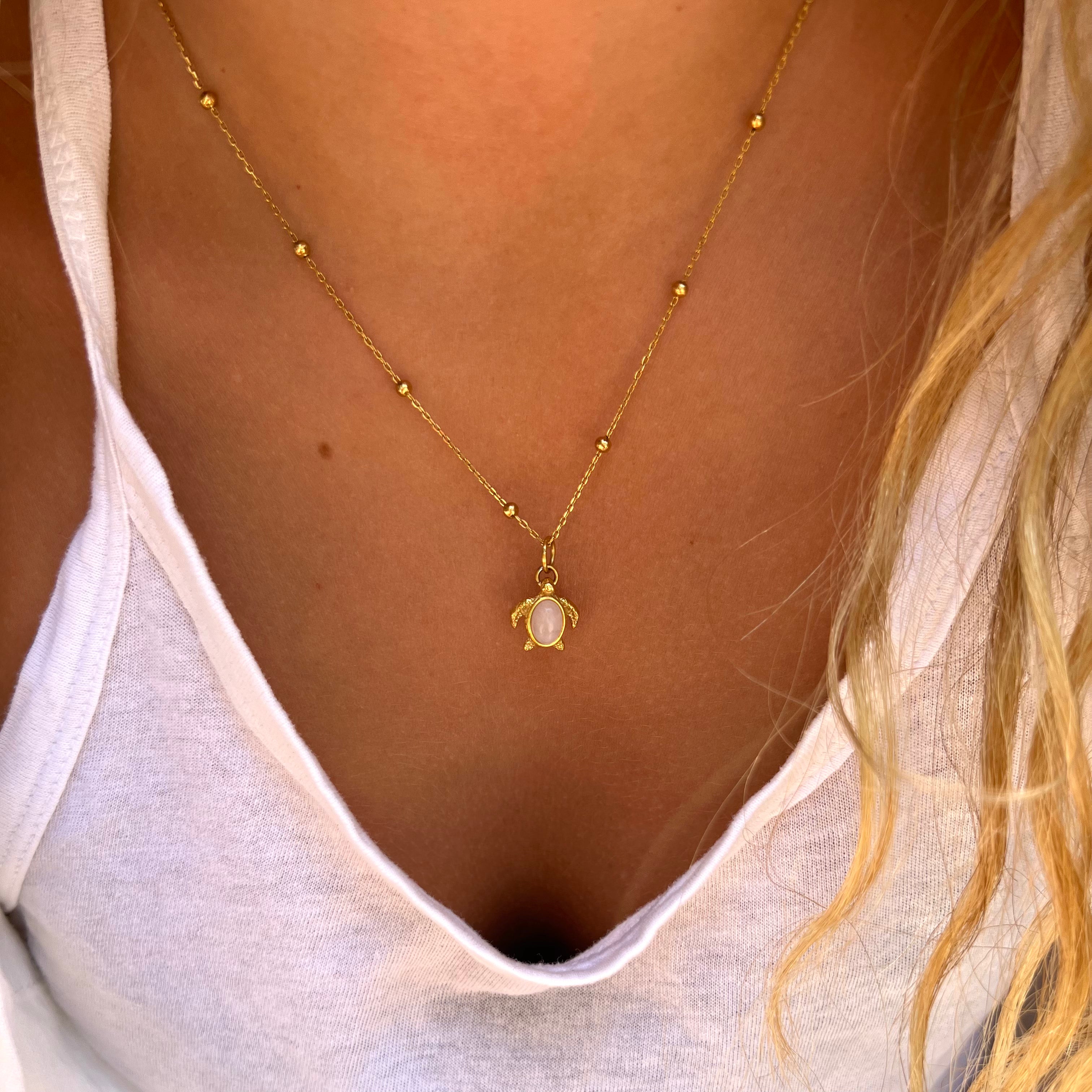 Australian Sea Turtle Stone Necklace