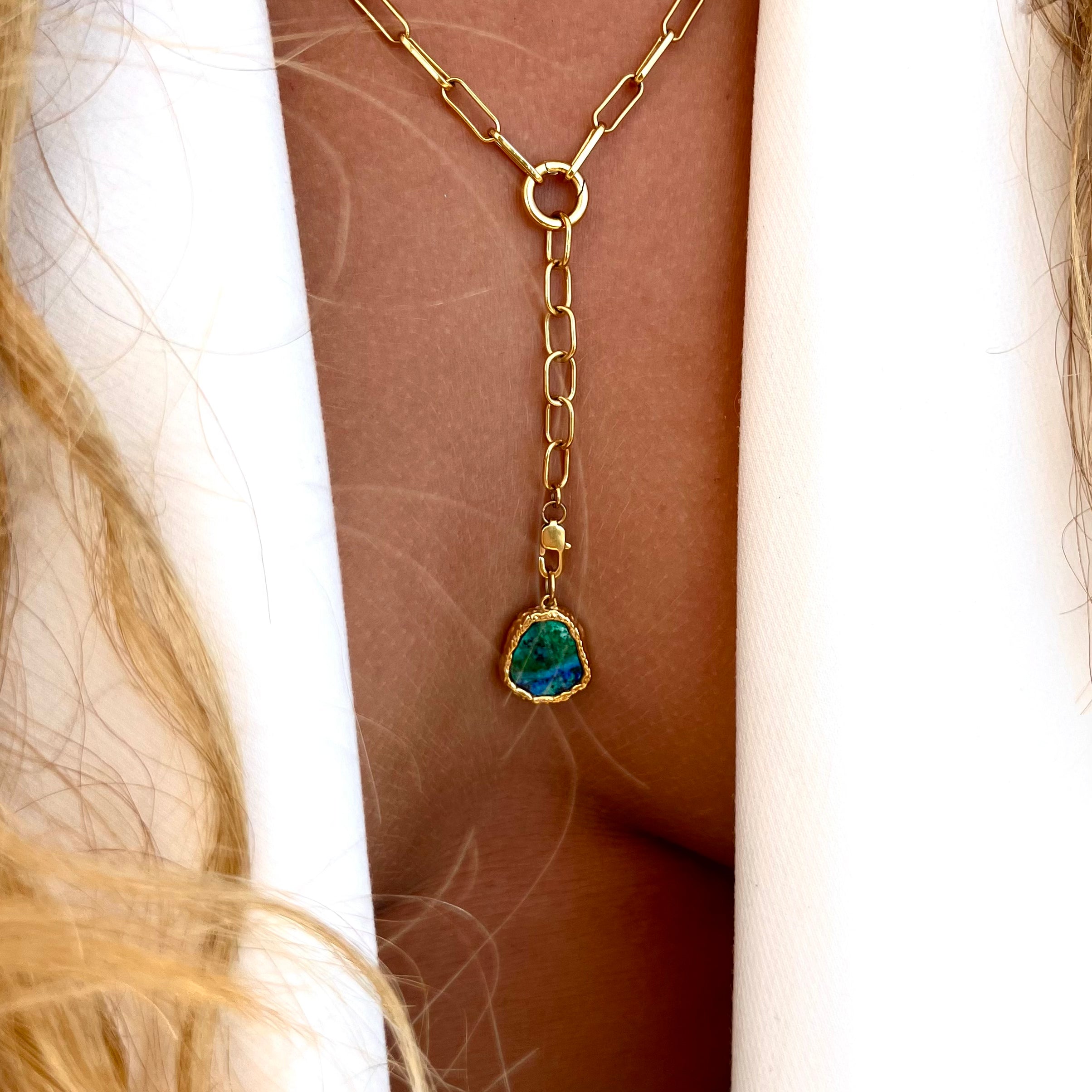 Blue Hole Droplet Necklace