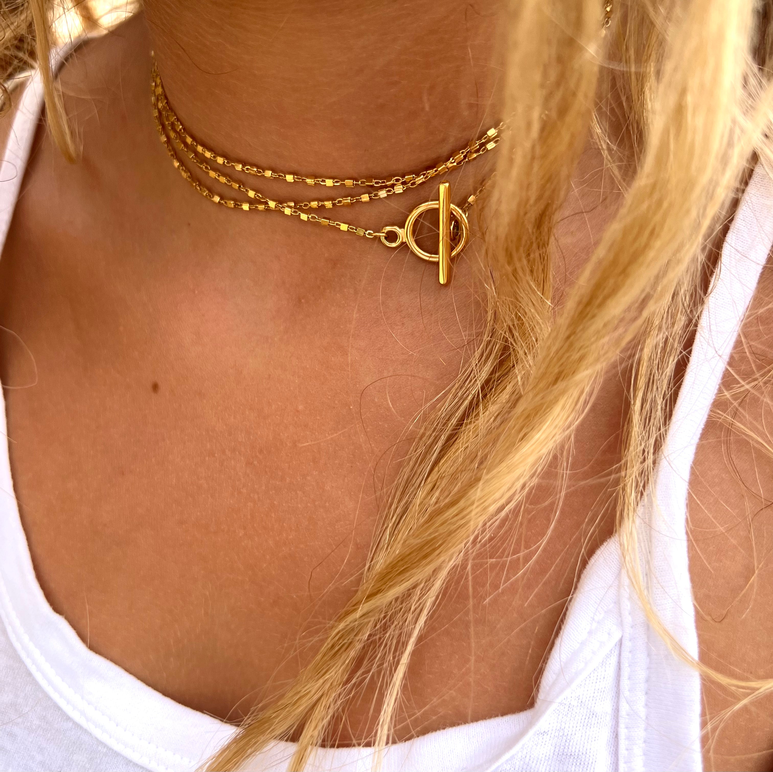 Gold Lariat Necklace