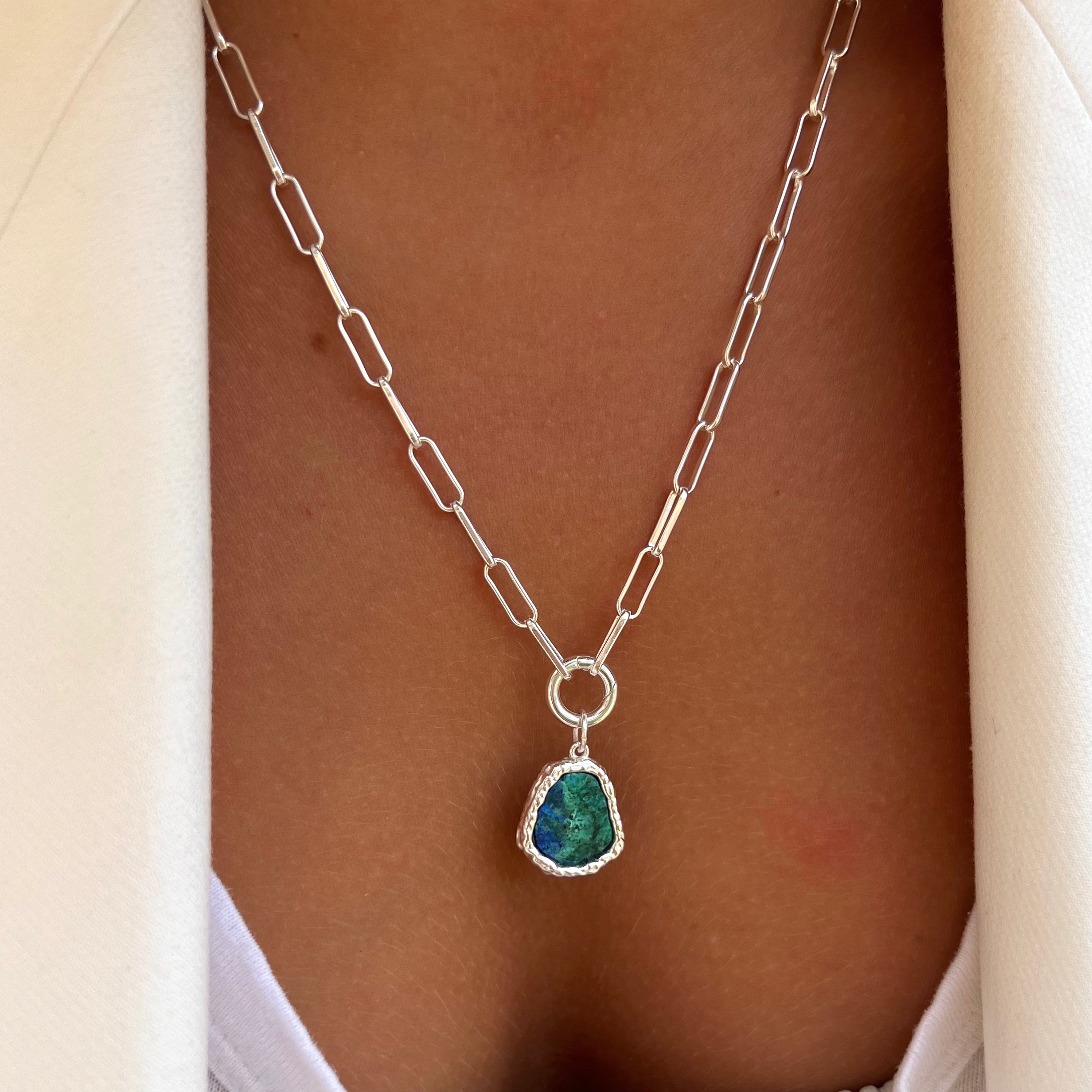 Blue Hole Charm Necklace