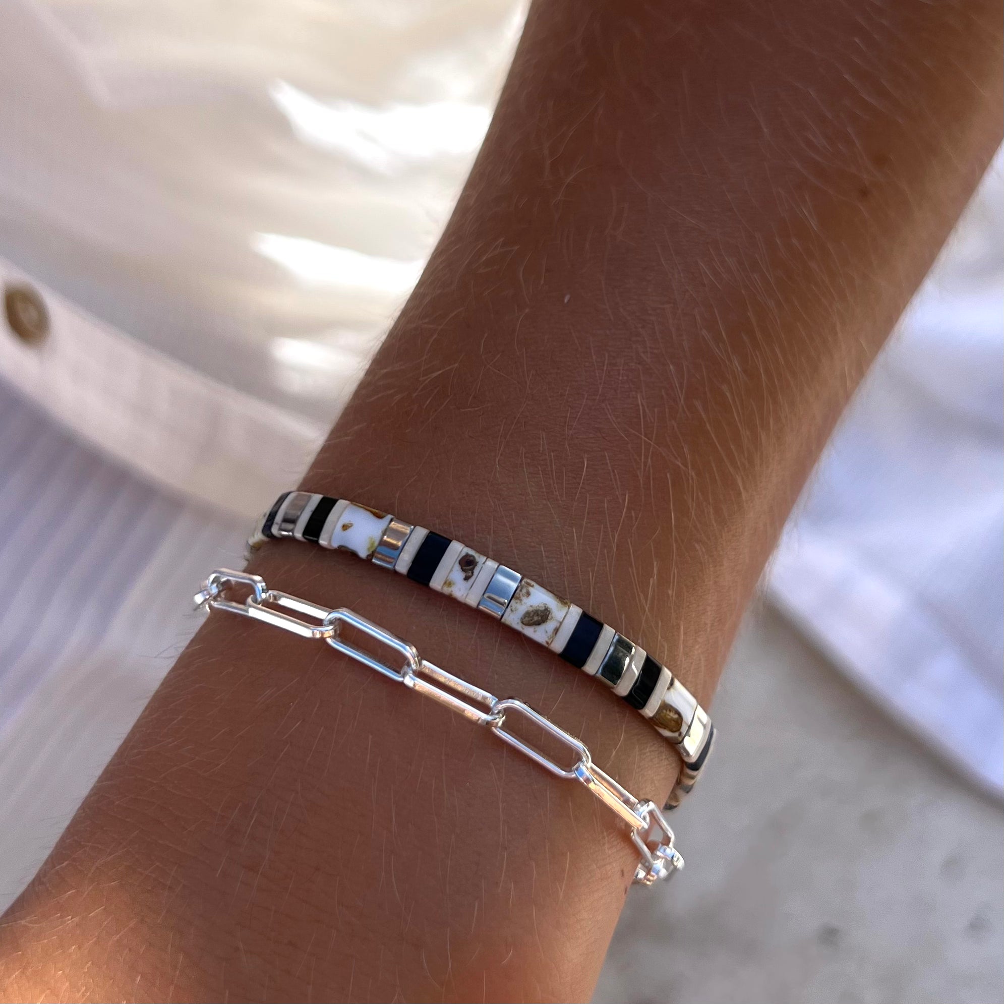 Siberian Tiger Classic Beaded Bracelet