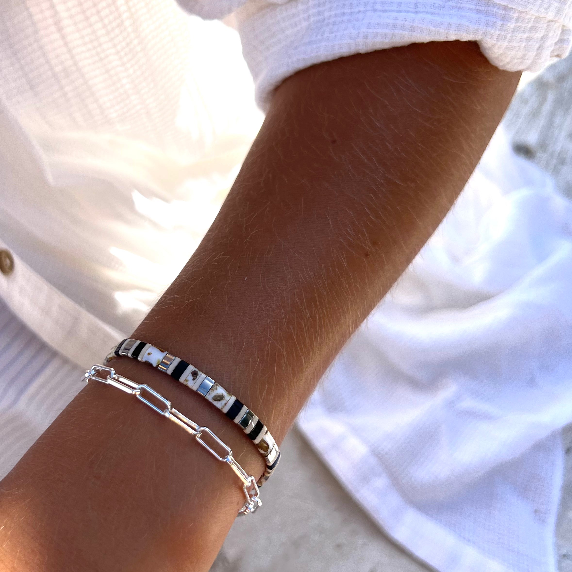 Siberian Tiger Classic Beaded Bracelet