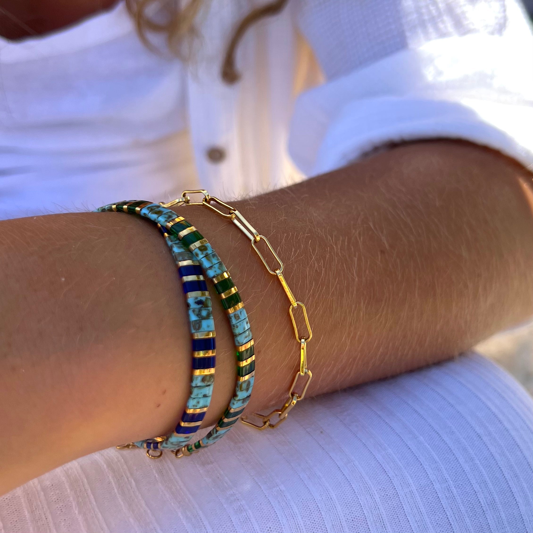 Green Sea Turtle Classic Beaded Bracelet