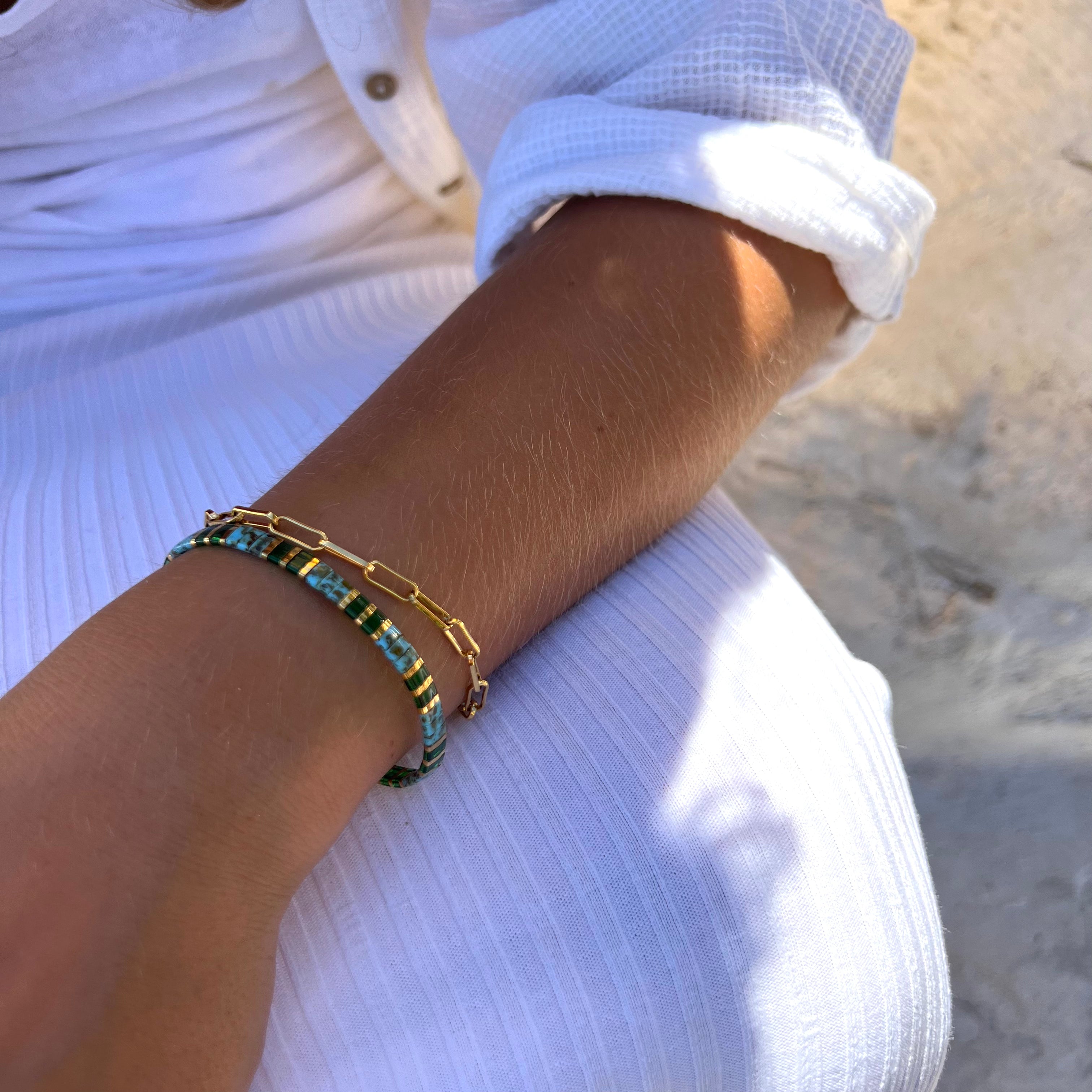 Green Sea Turtle Classic Beaded Bracelet
