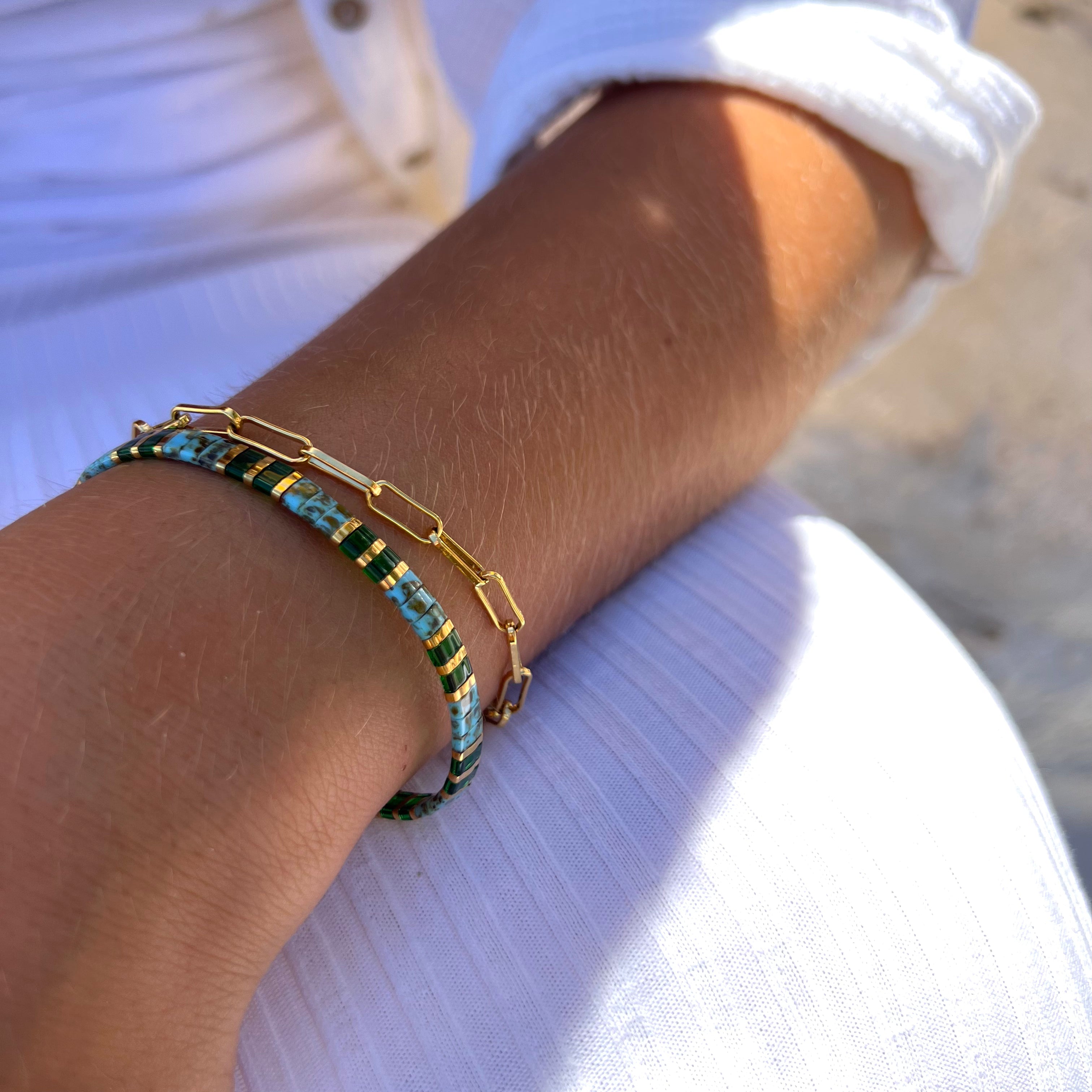 Green Sea Turtle Classic Beaded Bracelet