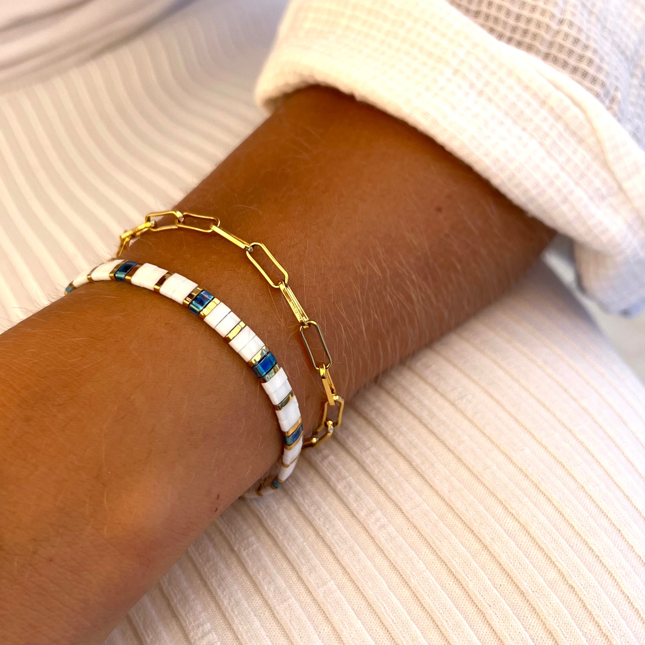 Blue Footed-Booby Classic Beaded Bracelet