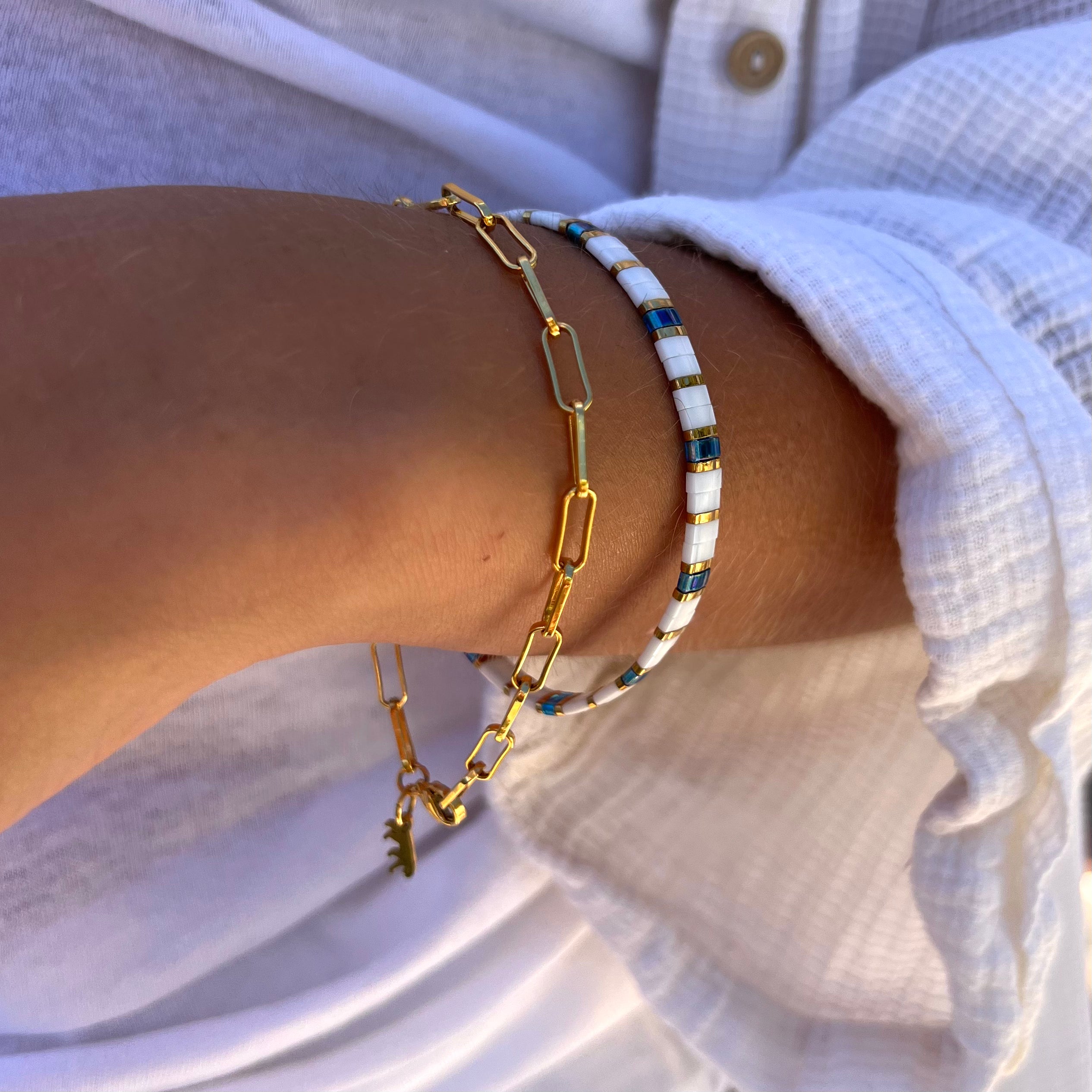 Blue Footed-Booby Classic Beaded Bracelet