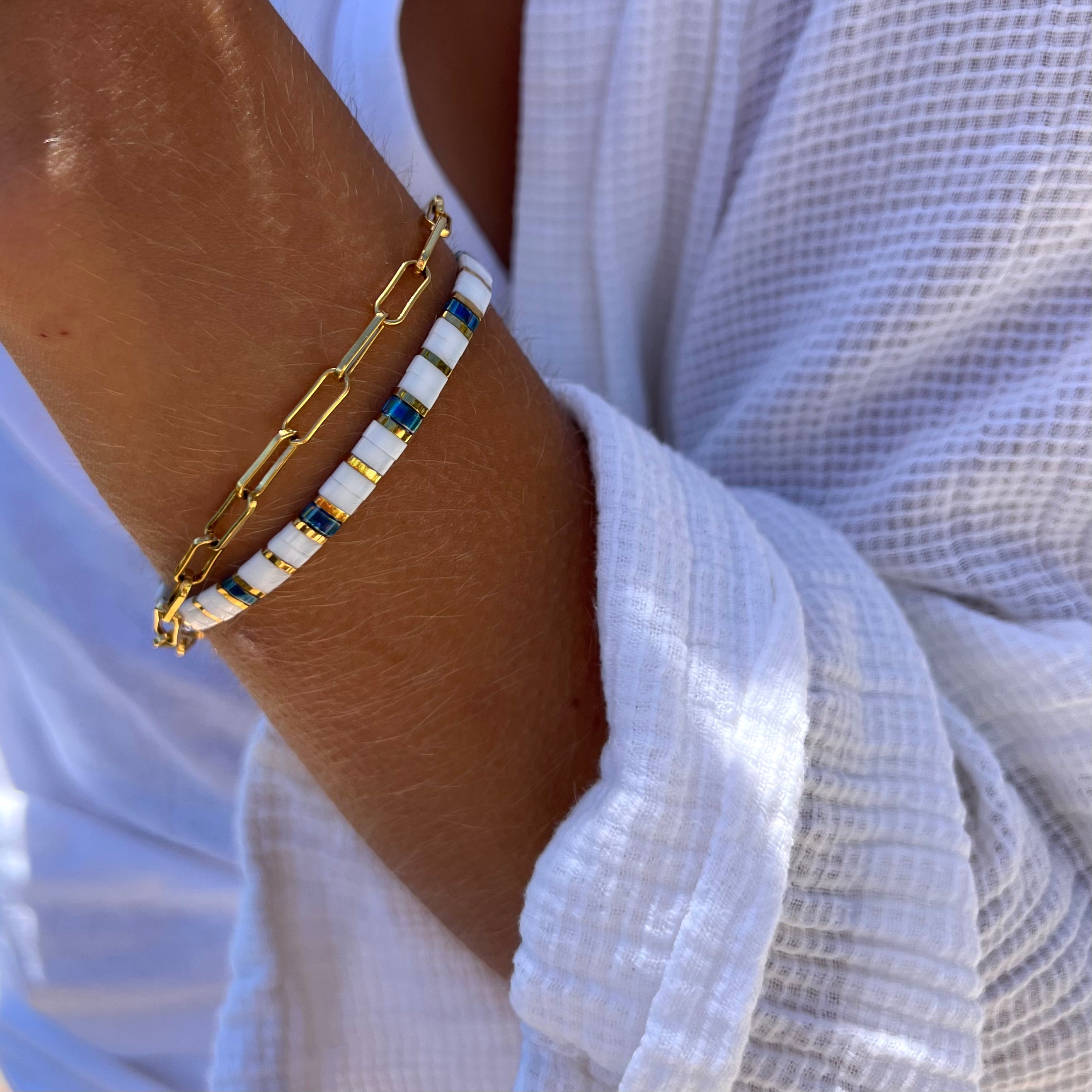 Blue Footed-Booby Classic Beaded Bracelet