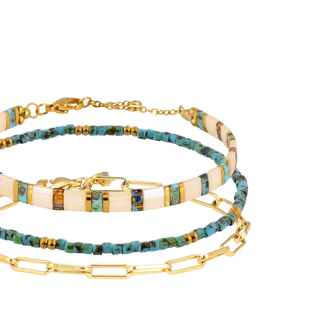 The Lynx, Heart & Turtle Bracelet Stack